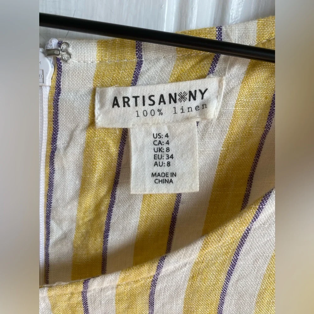 ARTISAN NY oversized linen jumpsuit Sz 4us - Picture 4 of 16